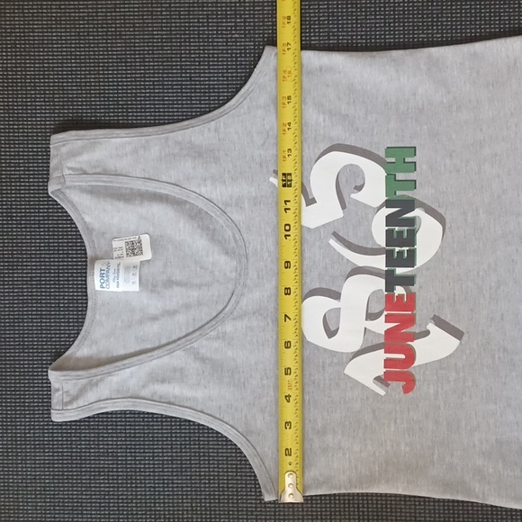 Juneteenth tank. Celebrate American History all year. Medium gray tank - Picture 8 of 11